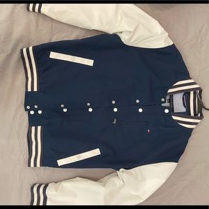 Nylon varsity jacket Tommy hilfigure medium blue and white